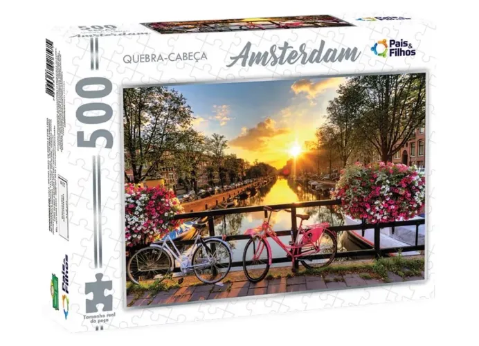 Quebra?cabeça Amsterdam 500 peças | Paisagem da Holanda