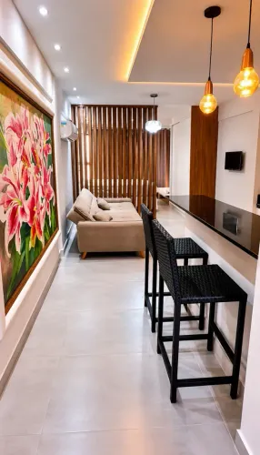 Flat mobiliado 33m² para alugar em Intermares