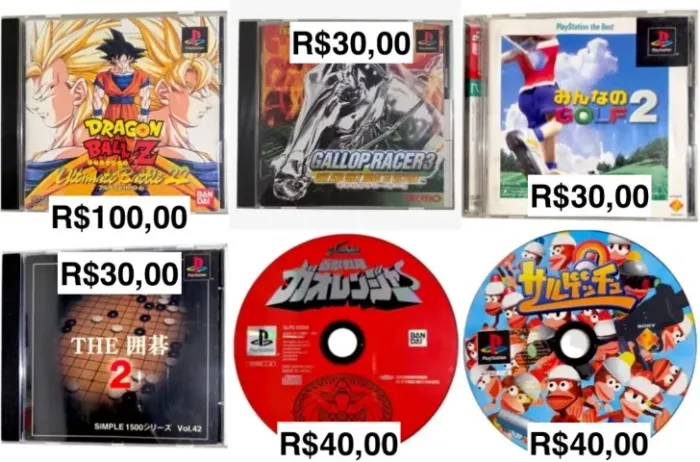 JOGOS PLAYSTATION 1 JAPONÊS - ORIGINAIS