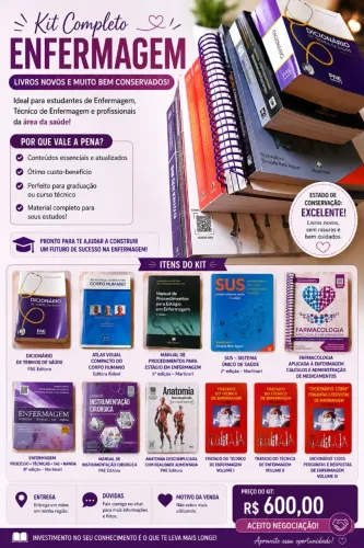 KIT COMPLETO DE ENFERMAGEM - ÓTIMO ESTADO 