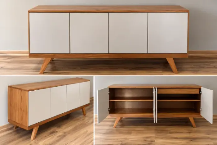 Buffet Rafana Confort 1,80m - 4 Portas - Design Sofisticado