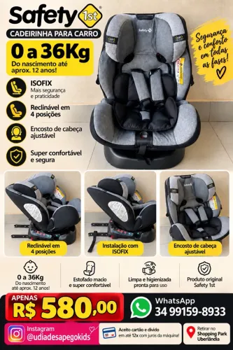 Cadeirinha Safety com ISOFIX 