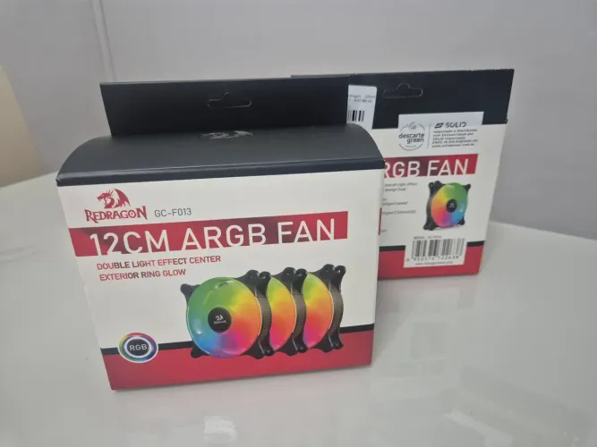 Kit com 3 Fans Gamer Redragon ARGB 120mm - GC-F013