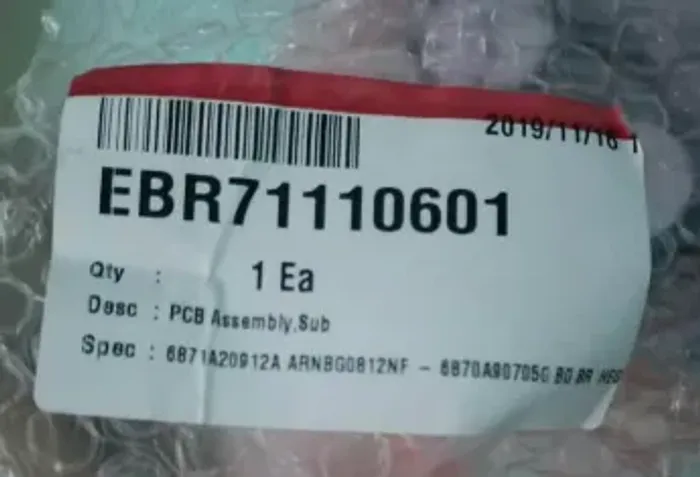 Placa Principal Ar Condicionado LG - EBR * (6871A20912G)