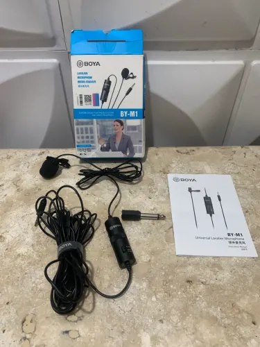 Microfone de Lapela Boya By-M1 para Câmeras e Smartphones