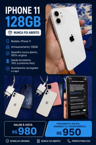 iphone 11 128gb. NUNCA ABERTO!