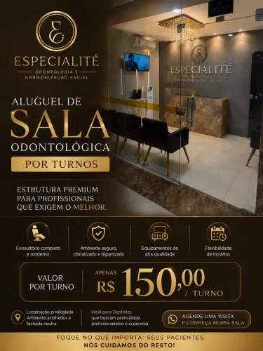SALA PARA DENTISTA POR R$ 150 O TURNO