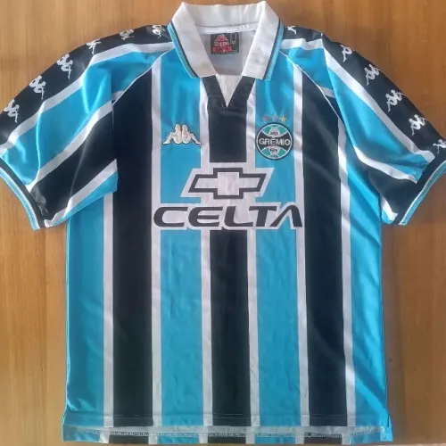 camisa original 2000 grêmio kappa tamanho gg listrada tricolor celta
