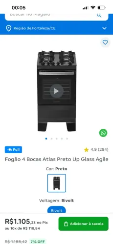 Fogão 4 bocas