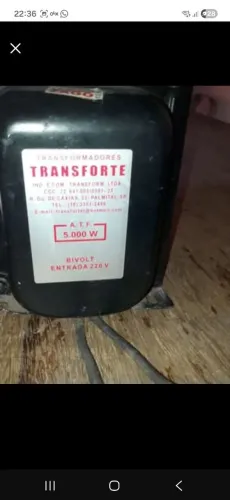 VENDO TRANSFORMADOR -  TRANSFORTE