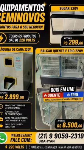 Balcão frio e quente 