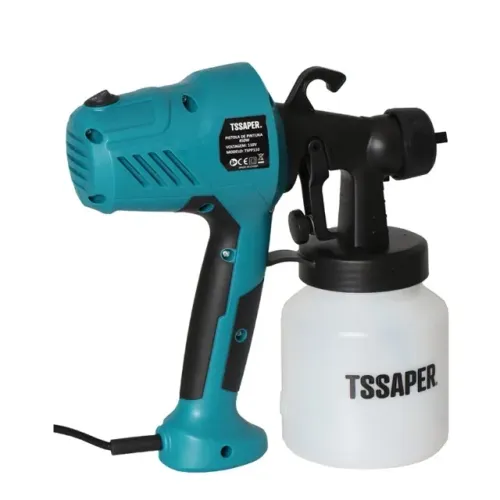 Pistola De Pintura Elétrica 500w Pulverizador Tinta Tssaper Azul-petróleo 220v