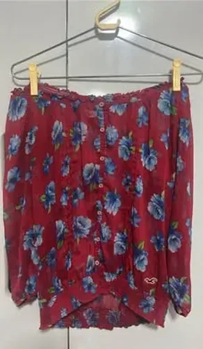 Blusa ombro a ombro Floral Hollister M