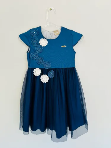 Vestido Festa Azul Milon tamanho 8