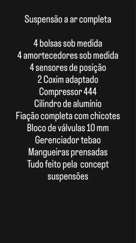Suspensão a ar completa 