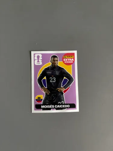 Figurinha Extra Legende Moisés Caicedo Roxa