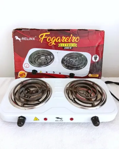 Fogareiro Fogão Elétrico 2 Bocas 2000W 127V