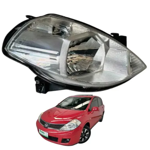 *Farol nissan Tiida  esquerdo Cromado 2008 2012