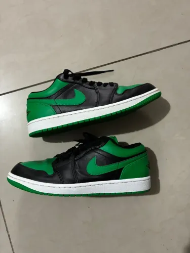 tênis nike air jordan 1 low lucky green tamanho 42