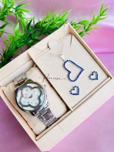 Kit feminino Prateado Luxo 