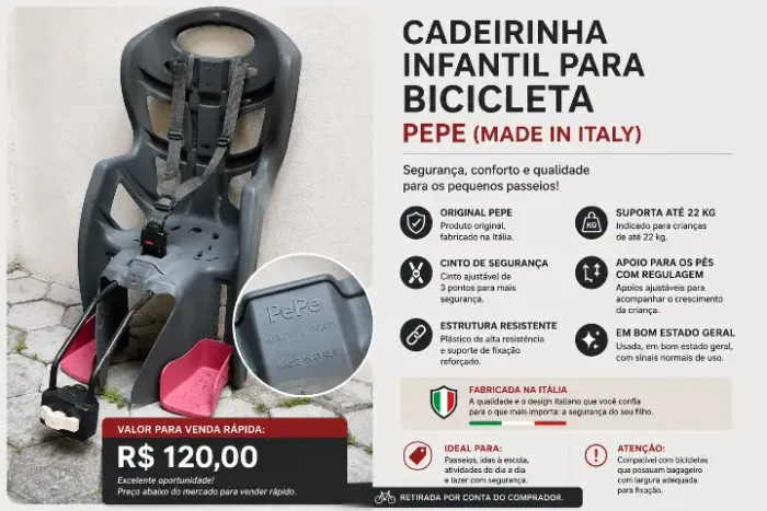 Cadeirinha de bicicleta