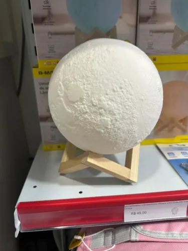 Umidificador com LED estilo lua decoração