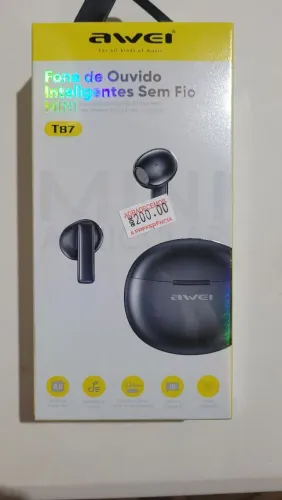 Fone De Ouvido Awei Inteligente Bluetooth V6.0 Mini T87 Tws