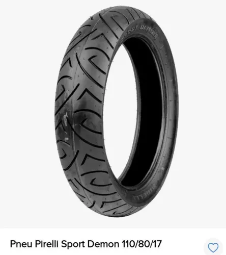 Pneu Pirelli sport demon aro 17 110/80