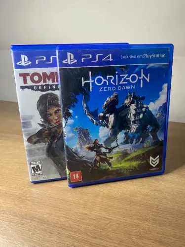Combo Jogos PS4 Horizon + Tomb Raider Original