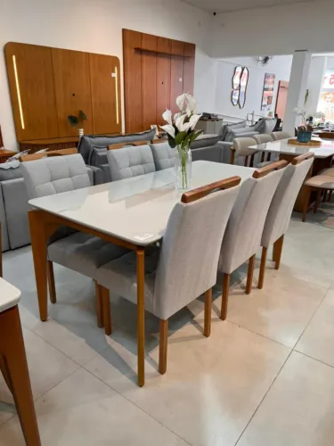 Mesa de Jantar 1,60m com 6 Cadeiras APENAS 3.359,00 