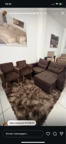 Sofa Retratil de luxo com poltronas