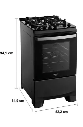 Fogão 4 bocas Dako, lavadora Cônsul 8 kg, mesa com 4 cadeias, ar komeco 9.000 Btus