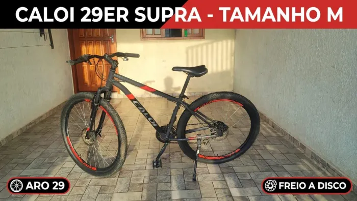 Caloi 29ER Supra - Tamanho M - Aro 29 - Freio a Disco