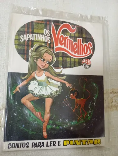 Livro raro sapatinhos vermelhos com boneca de papel