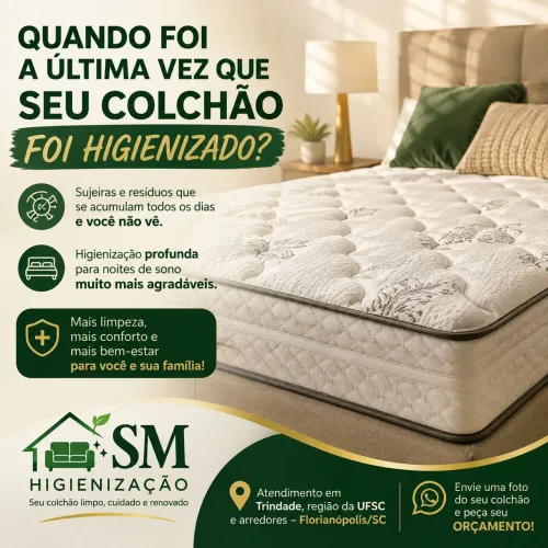 QUANDO FOI A ÚLTIMA VEZ QUE SEU COLCHÃO FOI HIGIENIZADO?