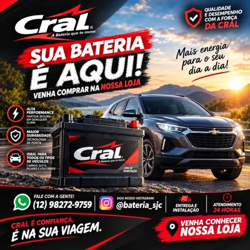 Bateria de carro, caminhão e van