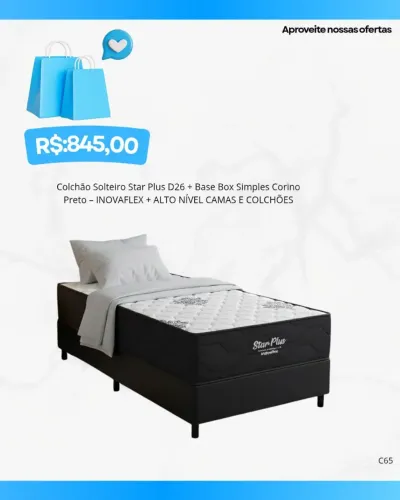 Base solteiro simples + colchão molas ensacadas  / pague na entrega 