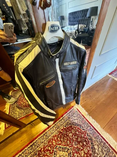 JAQUETA DE COURO MASCULINA HARLEY-DAVIDSON TAMANHO M