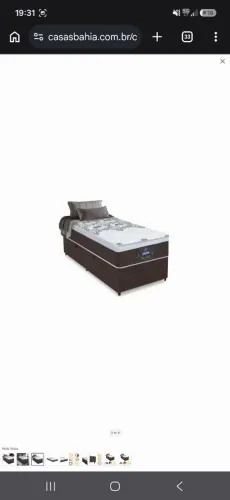 Cama box solteiro+colchão de molas ensacadas semi novo 