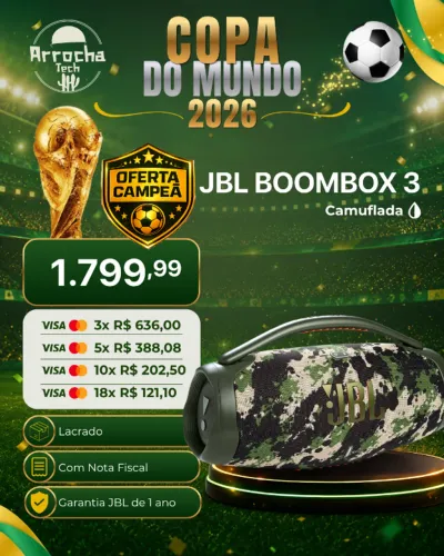 Caixa de Som JBL Boombox 3 Camuflada - Lacrada - 1 ano de garantia JBL