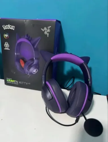 Fone Razer Kraken Kitty V2 Gengar Pokemon