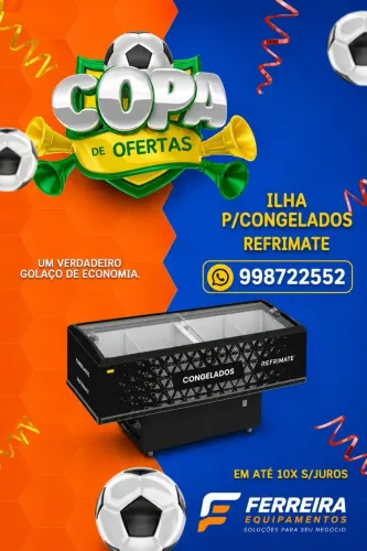 Ilha pra congelados refrimate novas em 10x sem juros