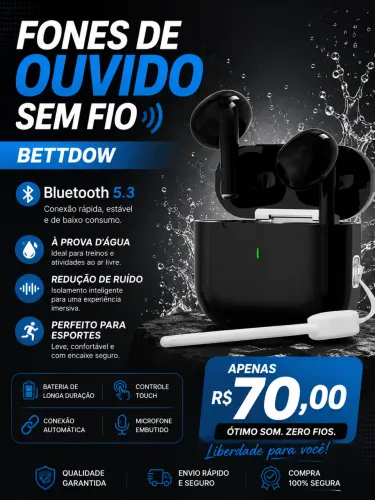 FONES DE OUVIDO SEM FIO