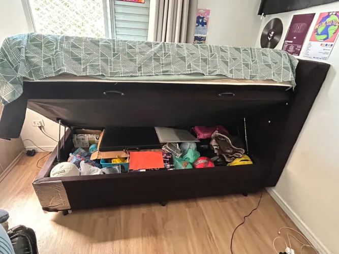 Cama box baú solteiro