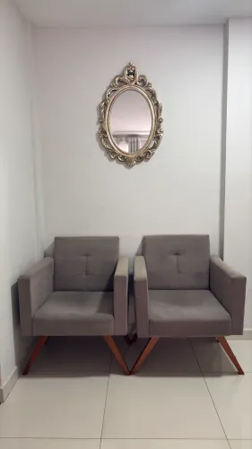 Par de Poltrona em Tecido Suede, Confortável, Moderna