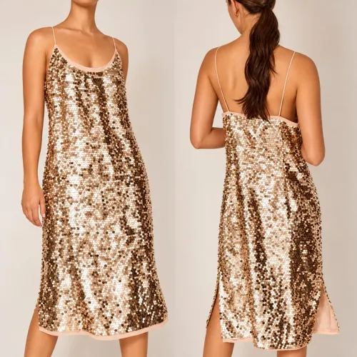 Vestido paete Zara