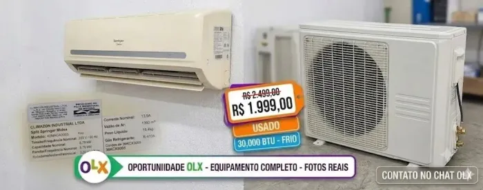 Oportunidade! Ar Condicionado Split Springer Midea 30.000 BTUs Frio (Co