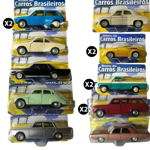 COLEÇÃO CARROS BRASILEIROS  - 14 MINIATURAS