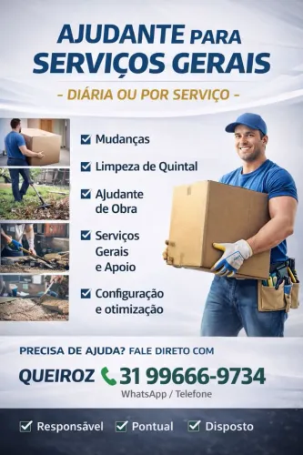 Técnico de informática + serviços gerais | Formatação, Wi-Fi, celular, ajudante
