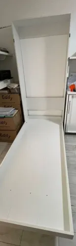 Cama de Solteiro Retrátil com Colchão 